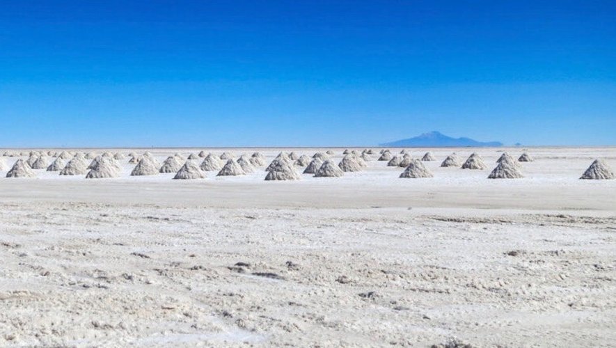 Mine de lithium en Amérique du Sud.