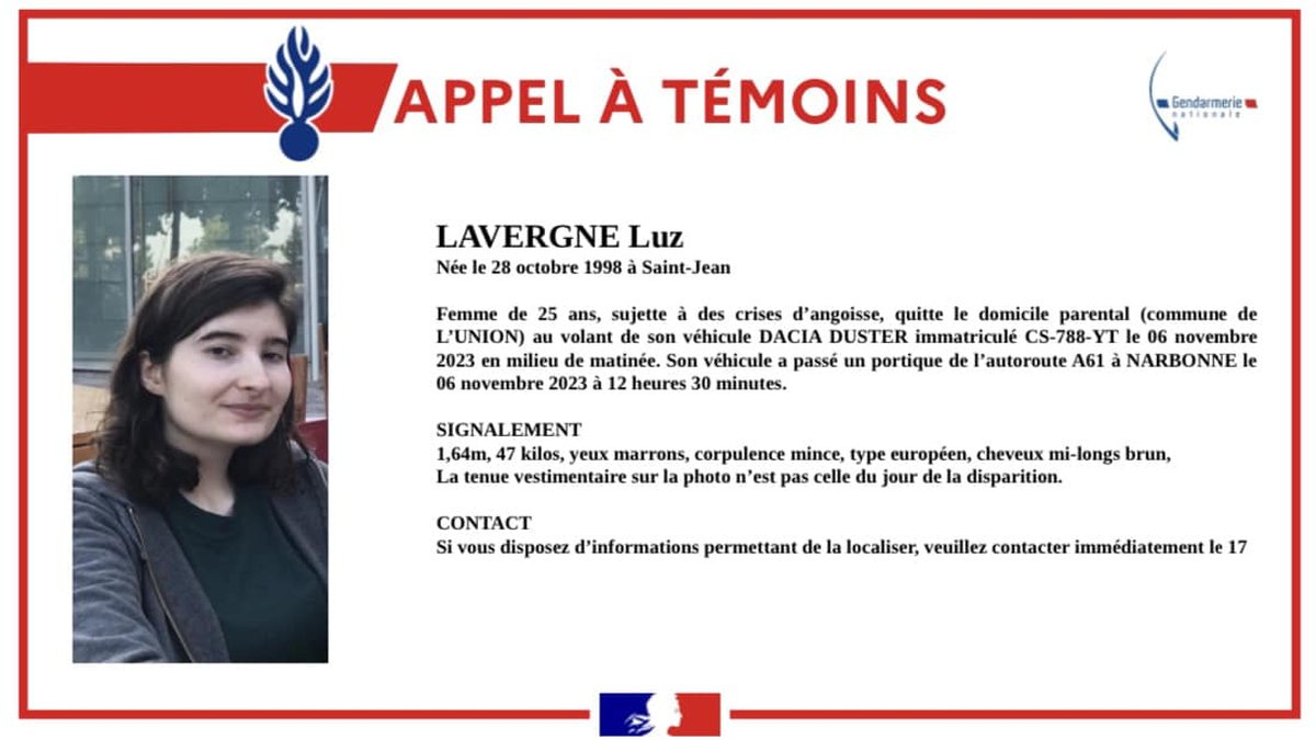 Disparition inquiétante : une femme de 25 ans introuvable depuis lundi ...