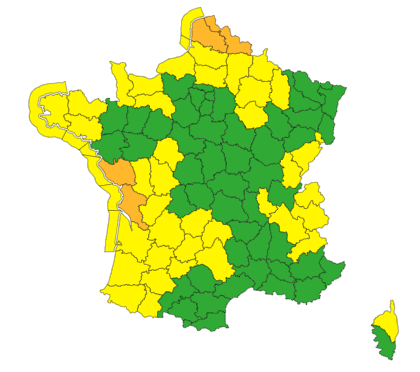 Risques de crues, d'inondations, de submersion : un temps toujours humide sur une bonne partie du pays