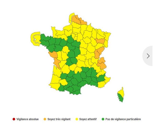 Des dizaines de départements de France devront se méfier des vigilances météorologiques.