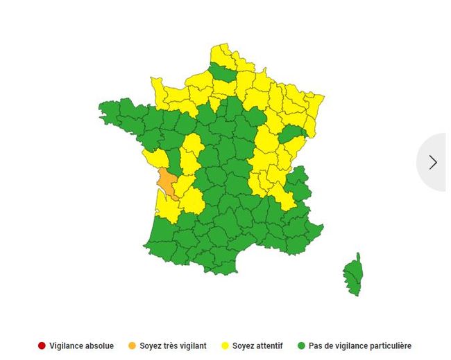 35 départements doivent encore surveiller la météo, ce dimanche 19 novembre 2023.