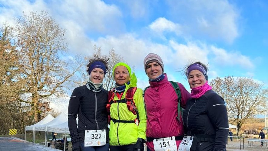 Les quatre filles de "Courir au Féminin" à la Détox du Causse