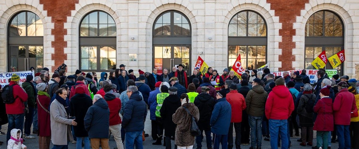 Pour défendre les trains de nuits Paris-Rodez et Paris-Aurillac, les usagers manifestent à Figeac