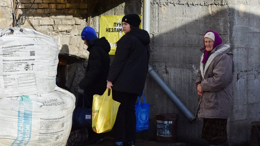 La 4 janvier 2024 à Orikhiv dans l'arrondissement de Zaporiijjia. 40% de la population ukrainienne a besoin d'aide