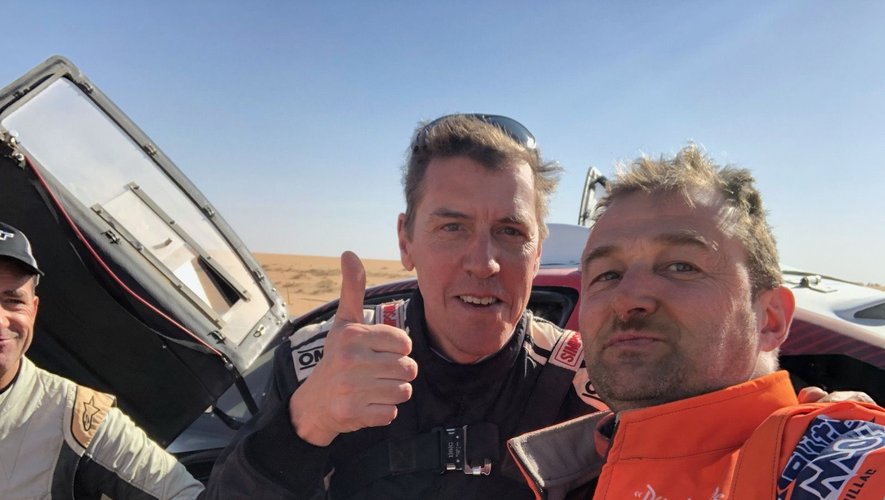 Jean-Rémy Bergounhe avec son camarade Lionel Costes, ici lors du Dakar 2020.