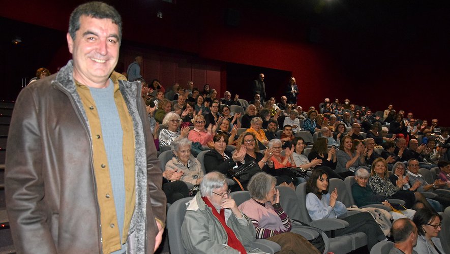Alain Layrac, ici à Decazeville en avril 2023, au cinéma La Strada.