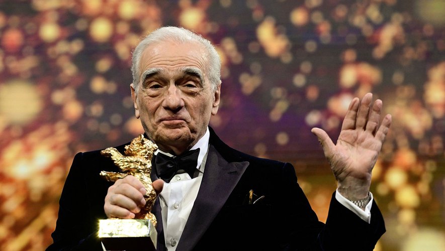 Réalisateur hollywoodien Martin Scorsese avec un Ours d'or d'honneur pour l'ensemble de sa carrière