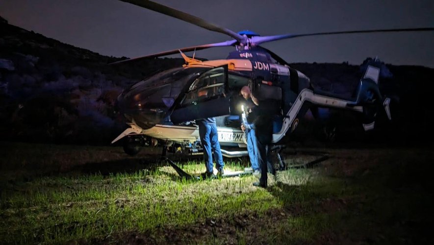 L'hélicoptère de la gendarmerie a été très utile pour repérer le candidat au suicide.