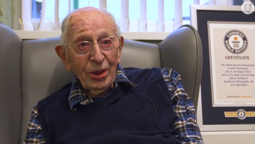 John Alfred Tinniswood, 111 ans, est l’homme le plus âgé du monde !