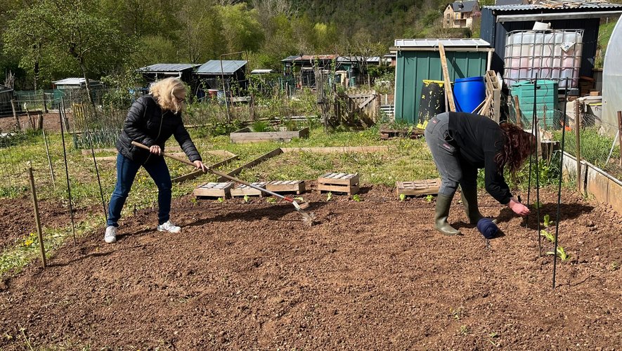 Véra et Justine, deux jardinières amatrices, préparent leur potager