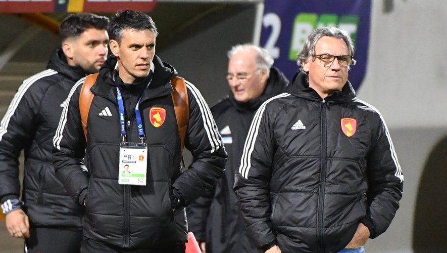 Didier Santini (à droite), entraîneur de Rodez.