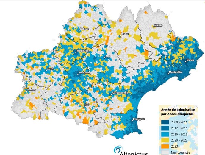 colonized municipalities in Occitania in 2024.