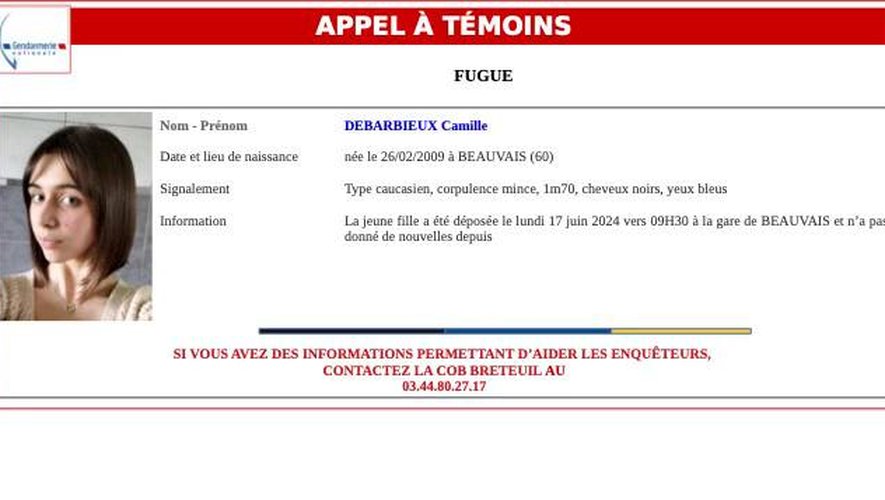 Disparition inquiétante depuis qu’elle a été déposée à la gare il y a 10 jours, une