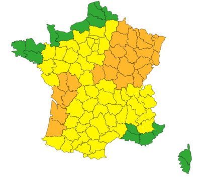 Las tormentas afectarán a la mayor parte de Francia el sábado 29 de junio.