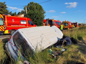 Occitanie : le minibus tombe dans le ruisseau, six ouvriers agricoles blessés transportés à l'hôpital