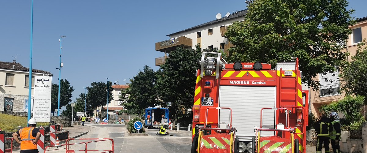 Forte détonation et fuite de gaz : pompiers et agents GRDF déployés à Onet-le-Château ce lundi matin