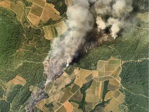 Incendie à la frontière de l'Hérault et de l'Aude : 330 pompiers luttent toujours contre les flammes lundi soir