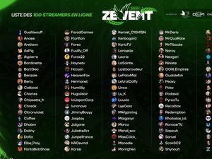 Zevent 2024 : voici les 136 streamers qui prendront part à l'événement caritatif de l'année sur Twitch