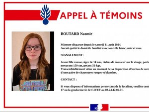 Disparition inquiétante : partie à vélo, Naomie, 14 ans, n'a plus donné de nouvelles depuis trois jours