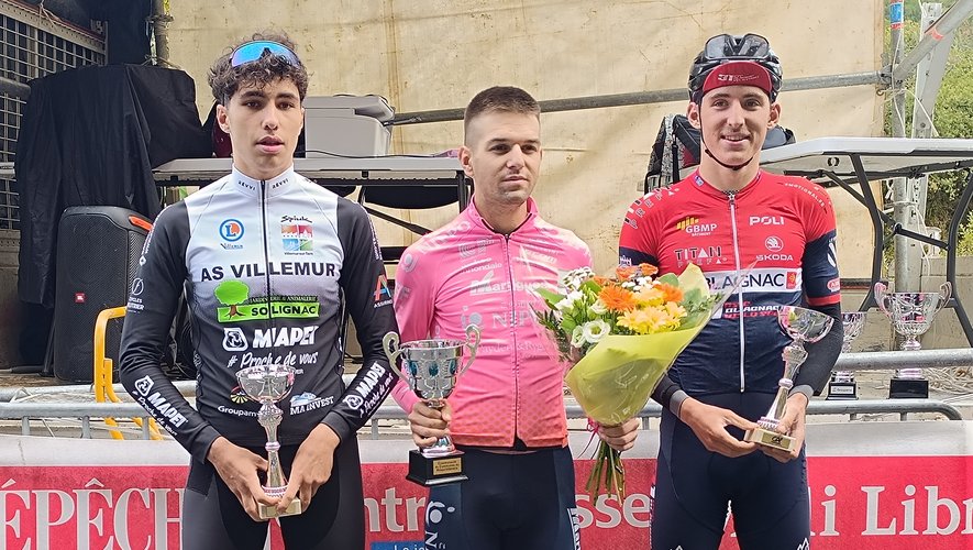 Le podium de Lincou : Mathis Calvet, Martin Marinov et Noé Lefevre.