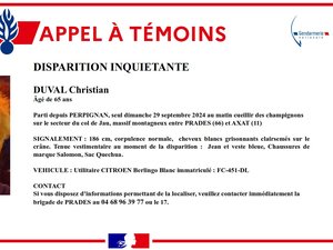 Disparition inquiétante : 