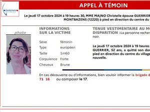 Disparition inquiétante : une femme disparaît alors qu'elle se rendait dans le centre du village, un appel à témoins lancé