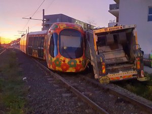 Tramway contre benne à ordures à Montpellier, cinq blessés dans la collision