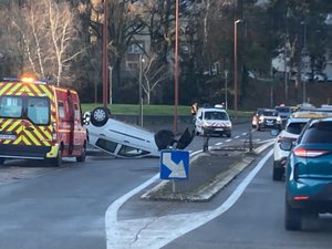 Spectaculaire accident ce vendredi à Rodez sur le boulevard Paul-Ramadier