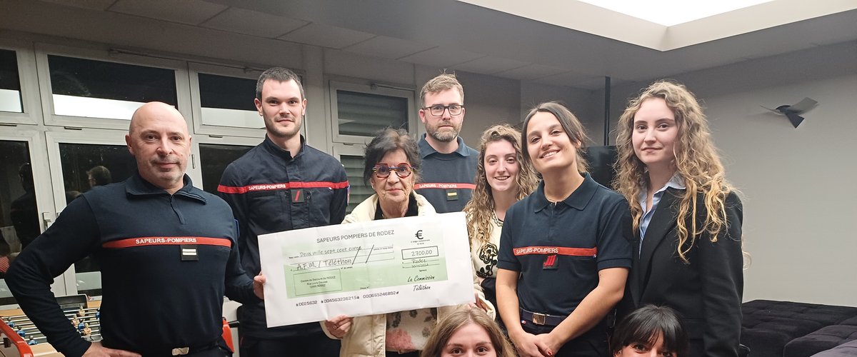 Avec leur journée portes ouvertes, les pompiers de Rodez ont récolté 2 700 euros pour le Téléthon