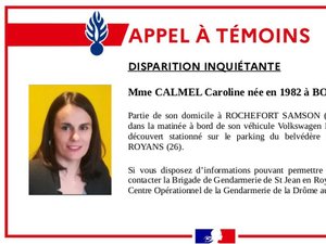 Disparition inquiétante de Caroline : 