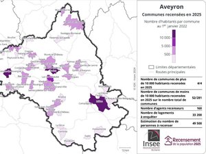 CARTE. Un large recensement s'organise en Aveyron jusqu'en février : voici les 56 communes concernées