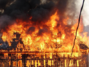 Ils regardent la télévision, les plombs sautent, ils sortent dehors et voient 200 tonnes de foin partir en flammes