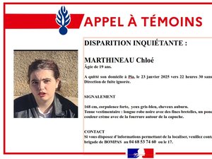 Disparition inquiétante en Occitanie : Chloé, jeune fille de 19 ans, est recherchée par les gendarmes