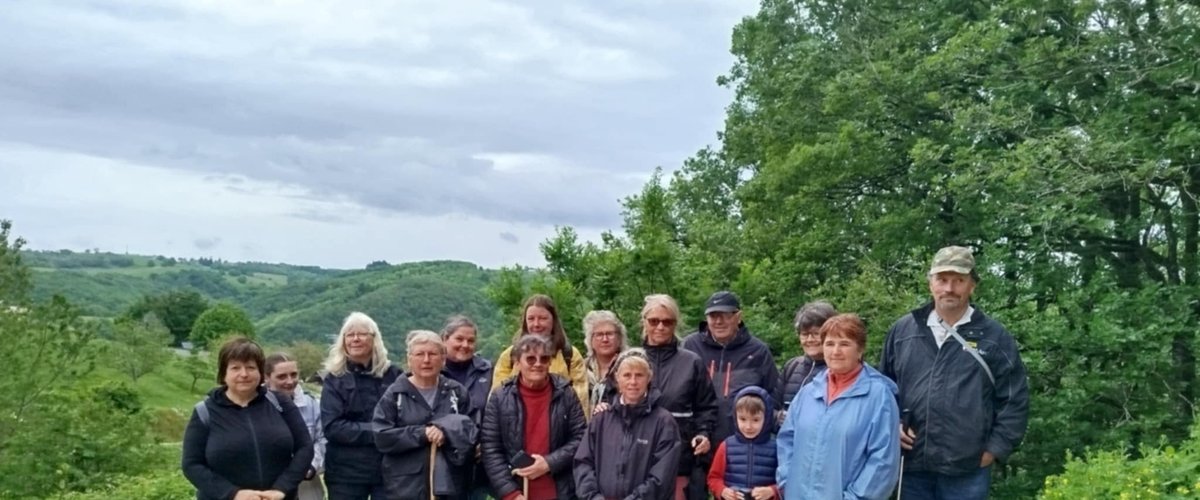 Conques-en-Rouergue. Les Amis de Saint-Marcel en balade
