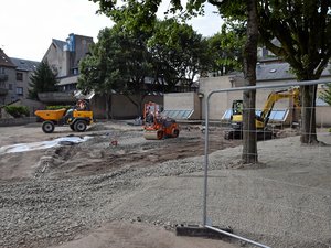 Arbres, haies, banquette végétalisée... la cour de l'école Cambon-Monteil à Rodez se végétalise