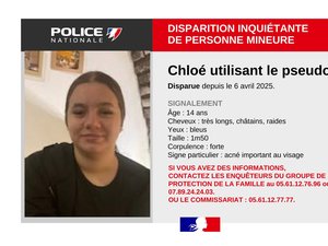 Disparition inquiétante : Chloé introuvable depuis trois mois après avoir quitté le domicile familial, une information judiciaire ouverte