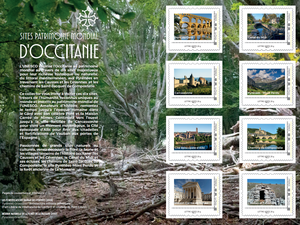 Des timbres collectors rendent hommage aux sites Unesco de l'Occitanie, l'Aveyron à l'honneur