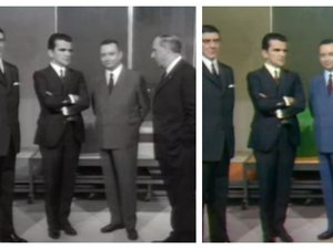 VIDÉO. Quelques secondes séparent ces deux images : revivez en direct le passage de la télévision en couleur, il y a 58 ans jour pour jour en France