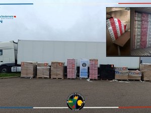 Le camion arrivé de Pologne planquait 7 000 paquets de cigarettes, un chargement de 1,8 tonne de produits de contrefaçon