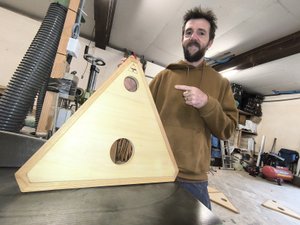 Nicolas Duménil invente "Trigono", une réponse aveyronnaise au jeu du Palet breton