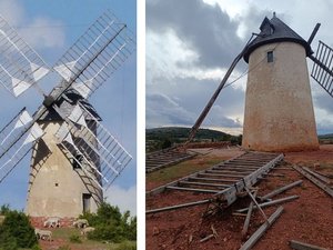 La tempête Benjamin avait fait tomber les ailes de ce moulin de l'Aveyron : une cagnotte pour cet emblème de l'un des Plus beaux villages de France