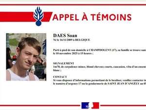 Disparition inquiétante de Soan, 15 ans : l'adolescent est parti à pied de chez lui et n'a plus donné de nouvelles