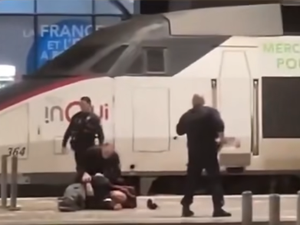 VIDÉOS. Il descend du train avec un couteau après avoir menacé de tuer sa famille puis des voyageurs et se poignarde lui-même sur le quai