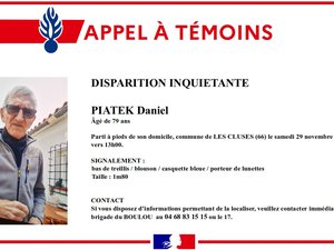 Disparition inquiétante : Daniel, 79 ans, est parti à pied de son domicile et n'est pas rentré, après un week-end de recherches, il reste introuvable
