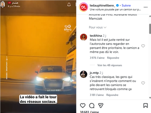 VIDÉO. "Si jamais, je touche le trottoir, il me roule dessus" : la voiture de Daniel, miraculé de la route, a été percutée par un poids lourd et traînée sur au moins 300 m