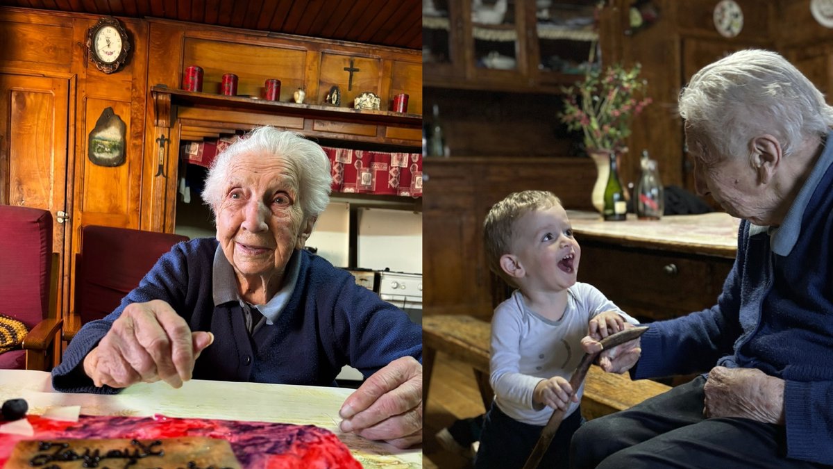 L'anniversaire d'Augusta Biron, 104 ans et cinq générations étalées sur plus d'un siècle, mais réunies en Aveyron
