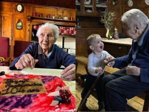 L'anniversaire d'Augusta Biron, 104 ans et cinq générations étalées sur plus d'un siècle, mais réunies en Aveyron