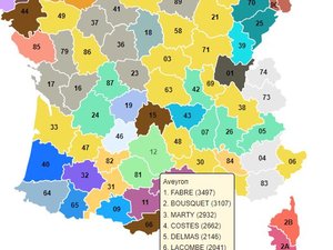 Martin, Fabre, Lafon, Mary : découvrez les noms de famille les plus répandus dans votre département