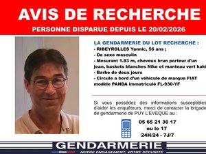 Disparition inquiétante en Occitanie : on recherche Yannic, disparu dans le Lot depuis 24 heures