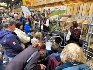 VIDÉO. Au Salon de l'agriculture, l'attraction de la traite de brebis aveyronnaises séduit le public et sert à plusieurs régions